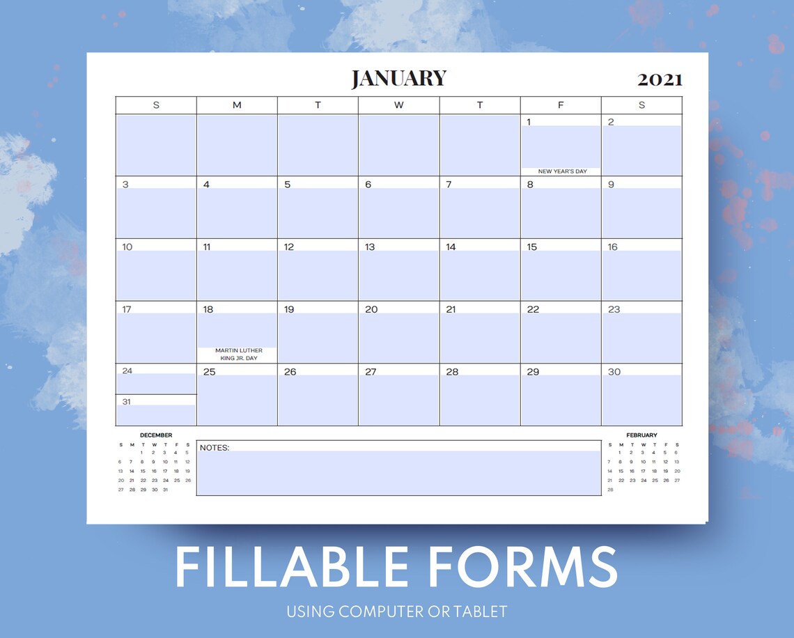 2021 calendar printable a4 letter sizes fillable forms pdf