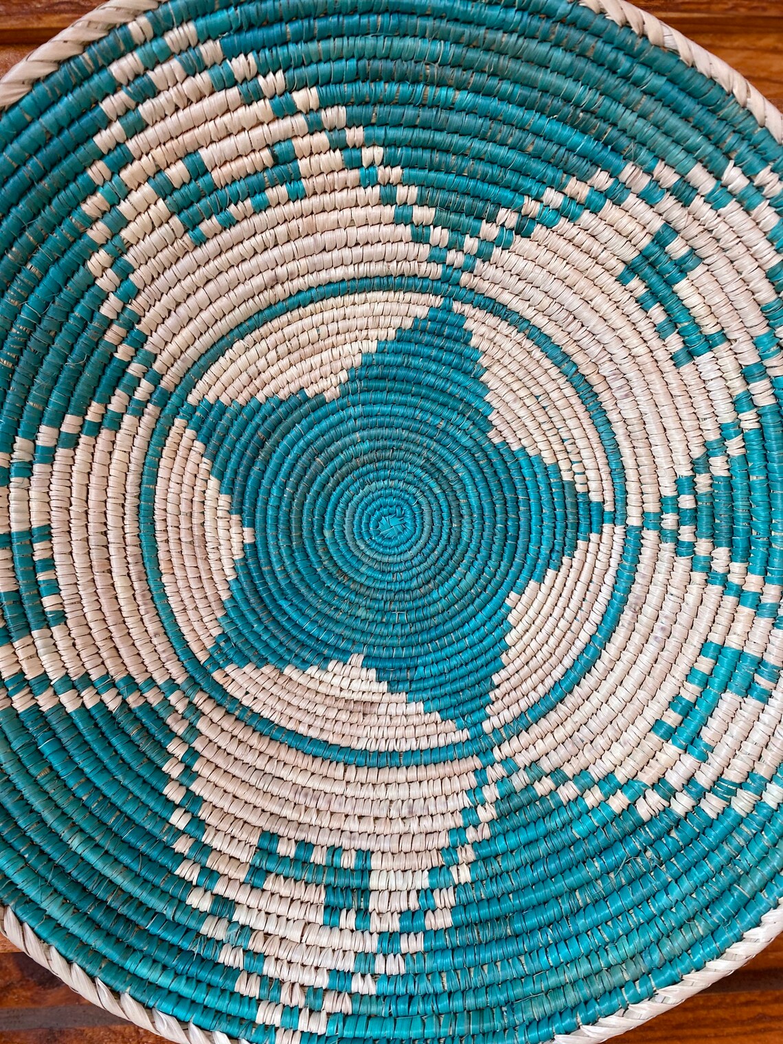 13.5 Bold Boho Woven Seagrass Southwest Style Hanging Flat Etsy