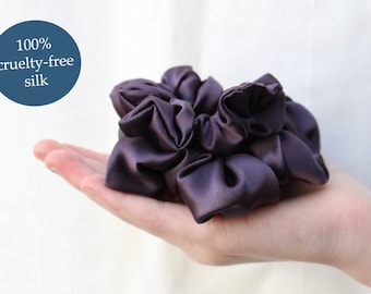 SET 2x Silk Scrunchie, Scrunchie, Hair Protection, Hair Care, Hair Rubber Ahimsa Silk, Nonviolent Silk, Peace Silk, cruelty-free, Anti-Split