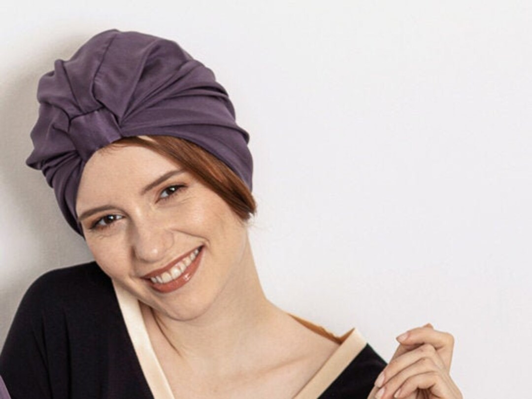 Silk Turban, Hair Protection, Head Cap, Sleep Cap Ahimsa Silk, Violencefree Silk, Peace Silk