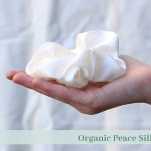 Silk Scrunchie, Scrunchie, Hair Rubber Hair Guard Ahimsa Silk, Nonviolent Silk, Peace Silk, Anti-Spliss, Animal-Suffering-Free Mulberry Silk