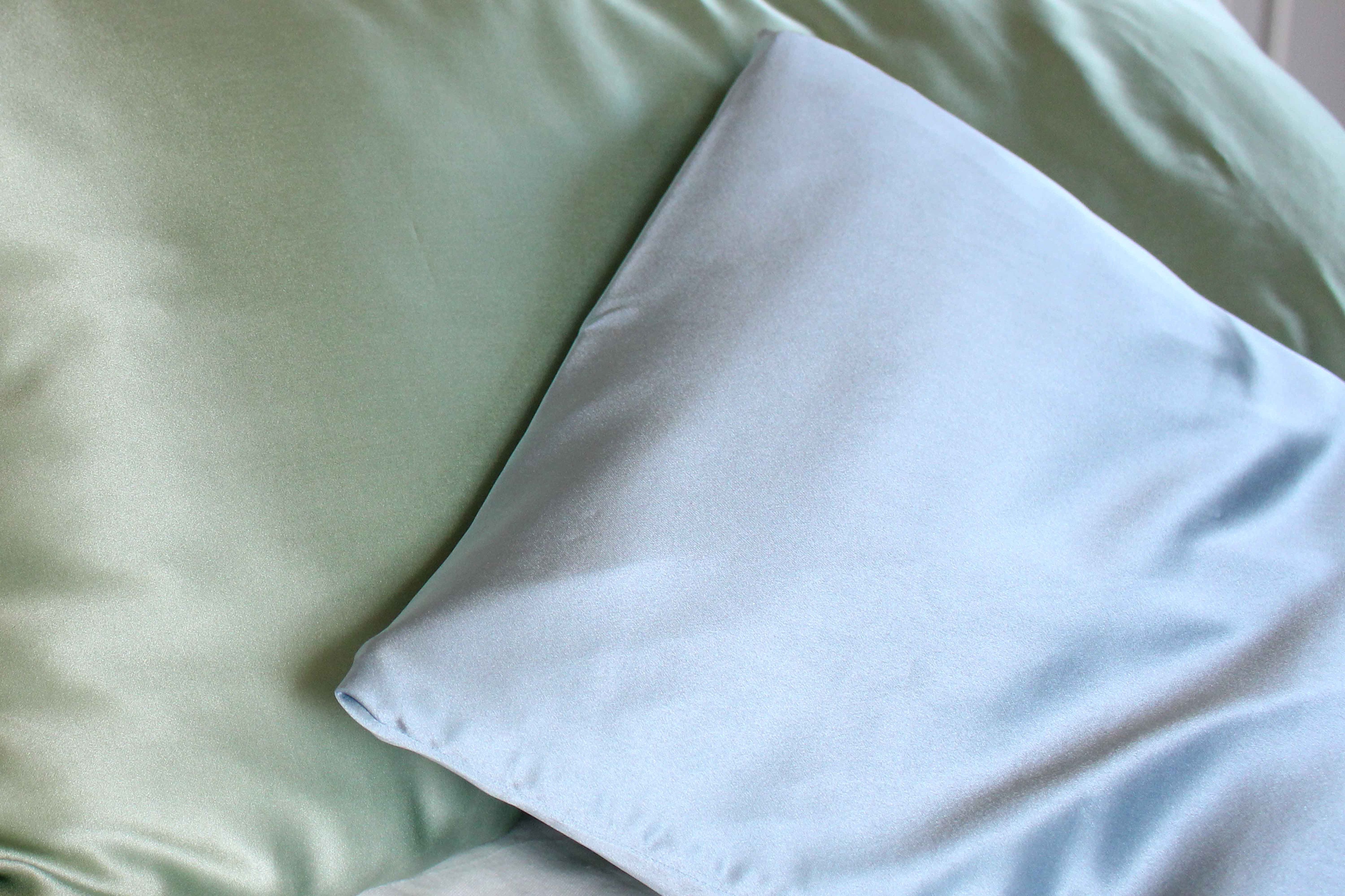 Silk Pillows, Mintcoloured, Hair Protection, Skin Care, Pillowcase