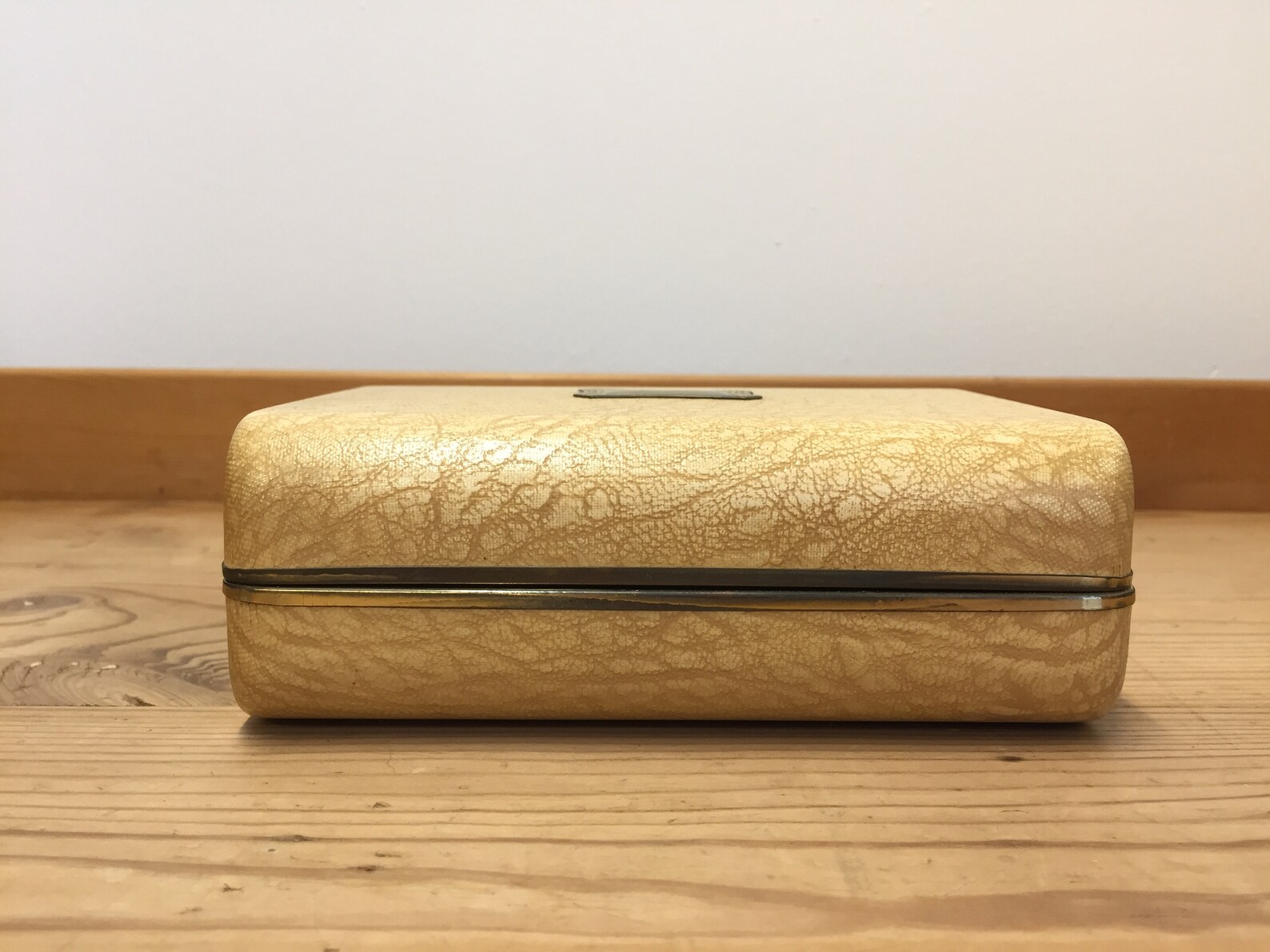 Vintage Faux Leather Box Trinket Storage Box with Lid Etsy
