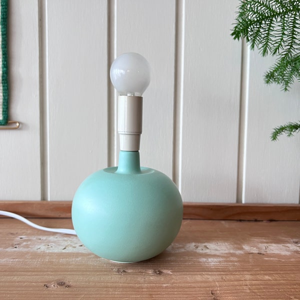 Beautiful Lene Bjerre Table Lamp | Scandinavian Cozy Romantic Style | Mintgreen Danish Ceramic Lamp 1980s Decor
