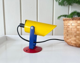 Lyfa Pippi Spot Bedside Light | Postmodern Danish Design 1980s | Primary Colours | Space Age Lamp