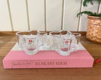 Alvar Aalto for Iittala | Pair of Alvar Aalto Collection | Organic Clear Glass Bowl | Made in Finland | Scandinavian Modern
