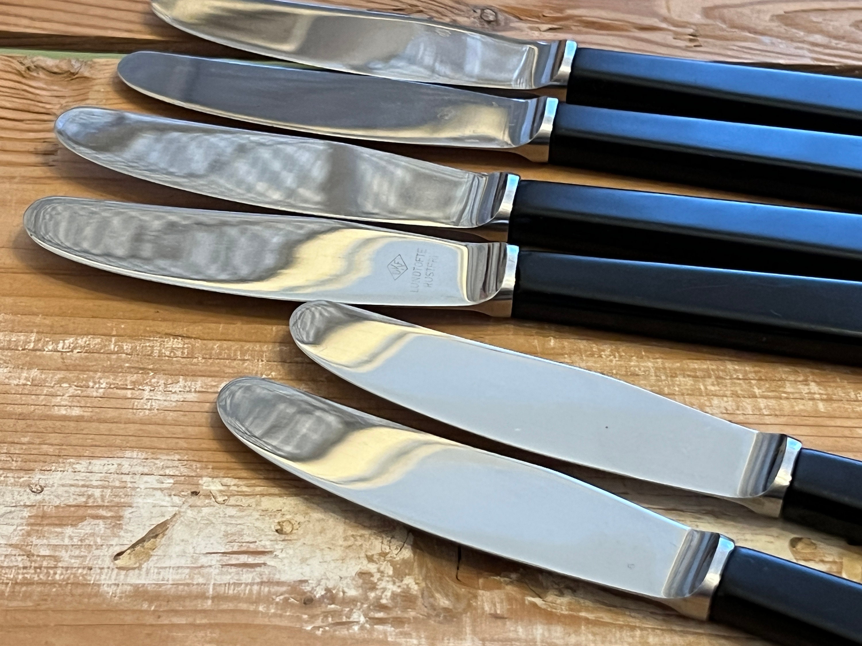 Lundtofte 6 Piece Dinner With Black Handles - Etsy