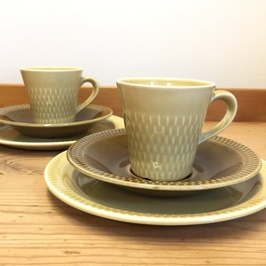 Stavangerflint Norway | 2 set Brunette Trio | Scandinavian Vintage | Mid Century Modern | Retro Coffee Set