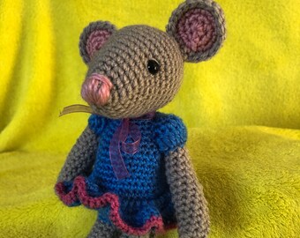 crocheted mouse