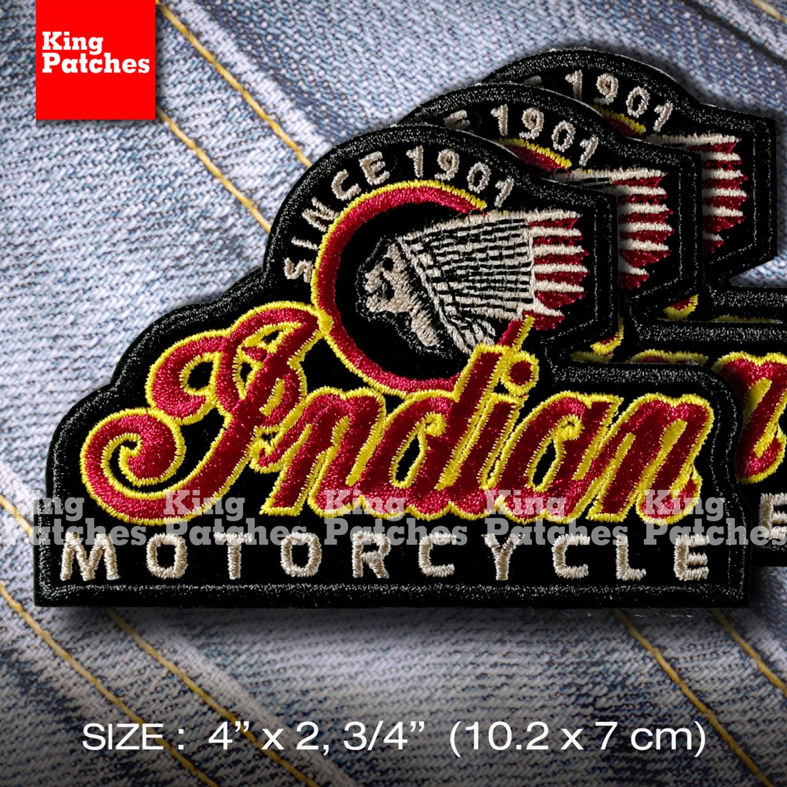 X3 INDIAN Motorcycle Patch Iron on DIY Racing Sport Unique | Etsy