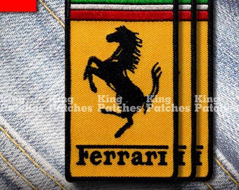 Ferrari Car Brand Logo Embroidered Iron on //Sew On Patch//Badge For Clothes