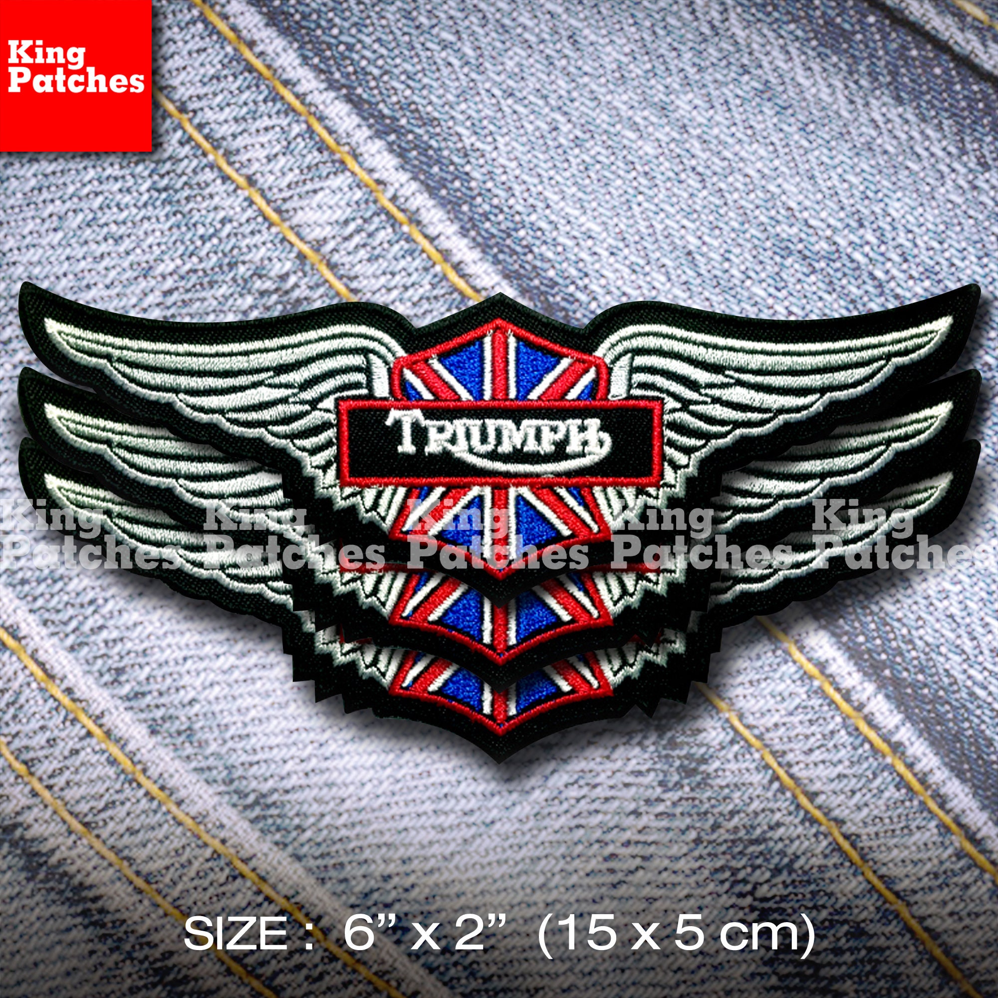 3 pcs TRIUMPH Patch Iron on Racing Sport DIY Unique Jacket T Etsy