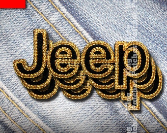 4x Jeep Patch Iron on Clothing Coat Jacket Outfit Racing Off Road Adventure Camp