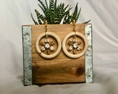 Snowflake Wood Hoops