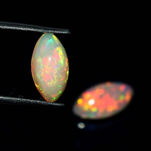Unique Top Grade Quality 100% Natural Fire Ethiopian Opal 6x12 MM Marquise Shape Cabochon Loose Gemstone For Making Jewelry 1.30 Cts
