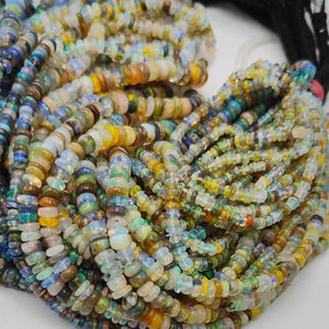 AAA Grade Opal, Opal Beads, Opal Crystal, Smooth Multi Color Opal Beads, Natural Ethiopian Opal, Fire Opal