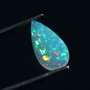100% Natural 7x14MM Ethiopian Opal October Birthstone of Fire, Excellent Pear Gemstone, Gemstone Suitable For All Type Jewelry, Gift For Her