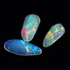 6 Carat Natural Ethiopian Opal Rose Cut Slice Loose Gemstone Faceted Cut Slice, Fire Opal Slice, Flat Back Rose Cut Slice For Making Jewelry