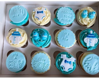 Baby shower cupcakes