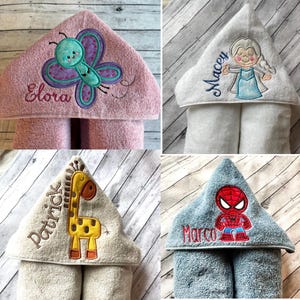 Hooded Character Towel, Personalized Hooded Towel, Girl's Hooded Towel, Boy's Hooded Towel, Swim Towel, Bath Towel, Baby Towel, Super Hero,