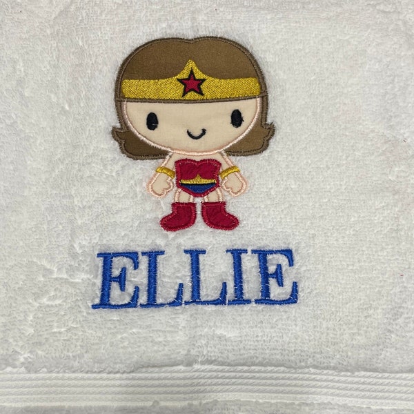 Kids Personalized  BATH Towels, Super Hero Towel, Personalized Towels, Custom Towels, Birthday Gift, Christmas Gift, Character Towel