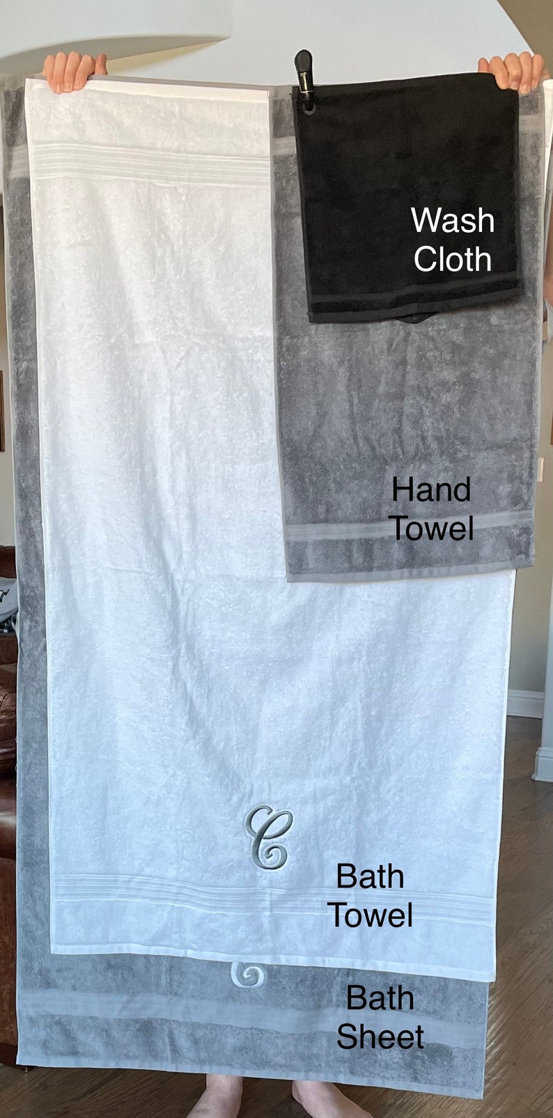 THICK Embroidered Bath Towel, Custom Towel, Personalized Towel, Monogram Towel, Christmas, Wedding, Grad Gift, Housewarming, Anniversary image 8