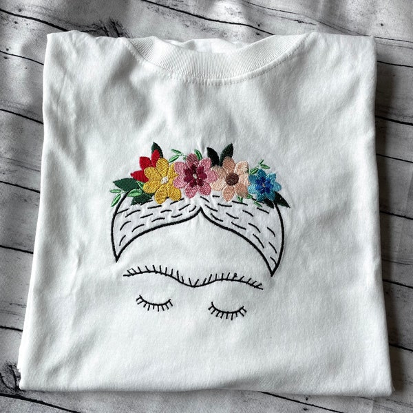 Frida Kahlo Embroidered T Shirt, Frida Kahlo, Frida Shirt, Frida Kahlo Sweatshirt