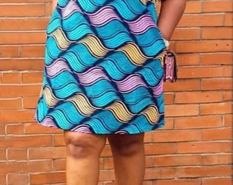 Vestido largo con estampado africano, vestido danshiki de manga corta, talla grande