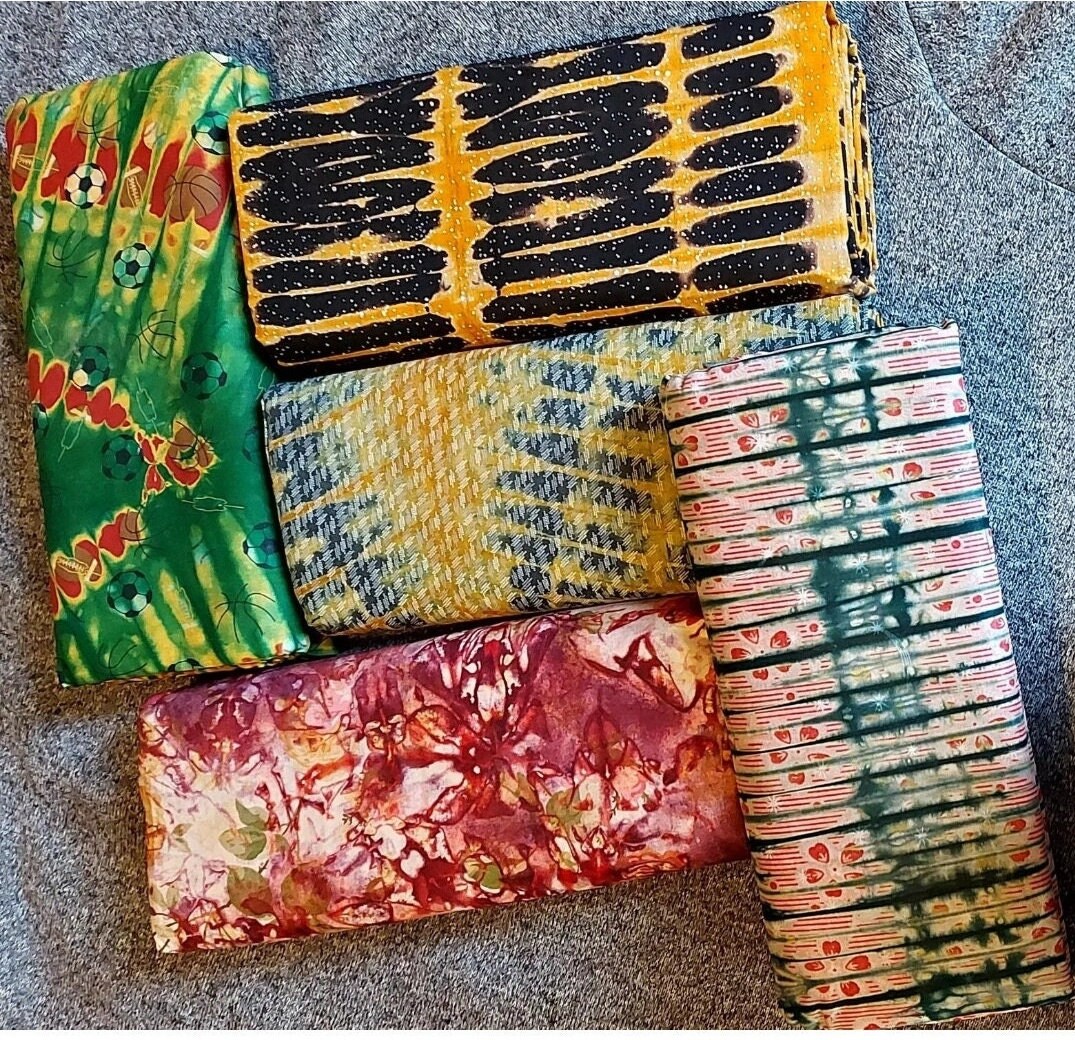 Handmade African Adire Fabric, Batik Cotton, Nigeria Tie-dye - Etsy
