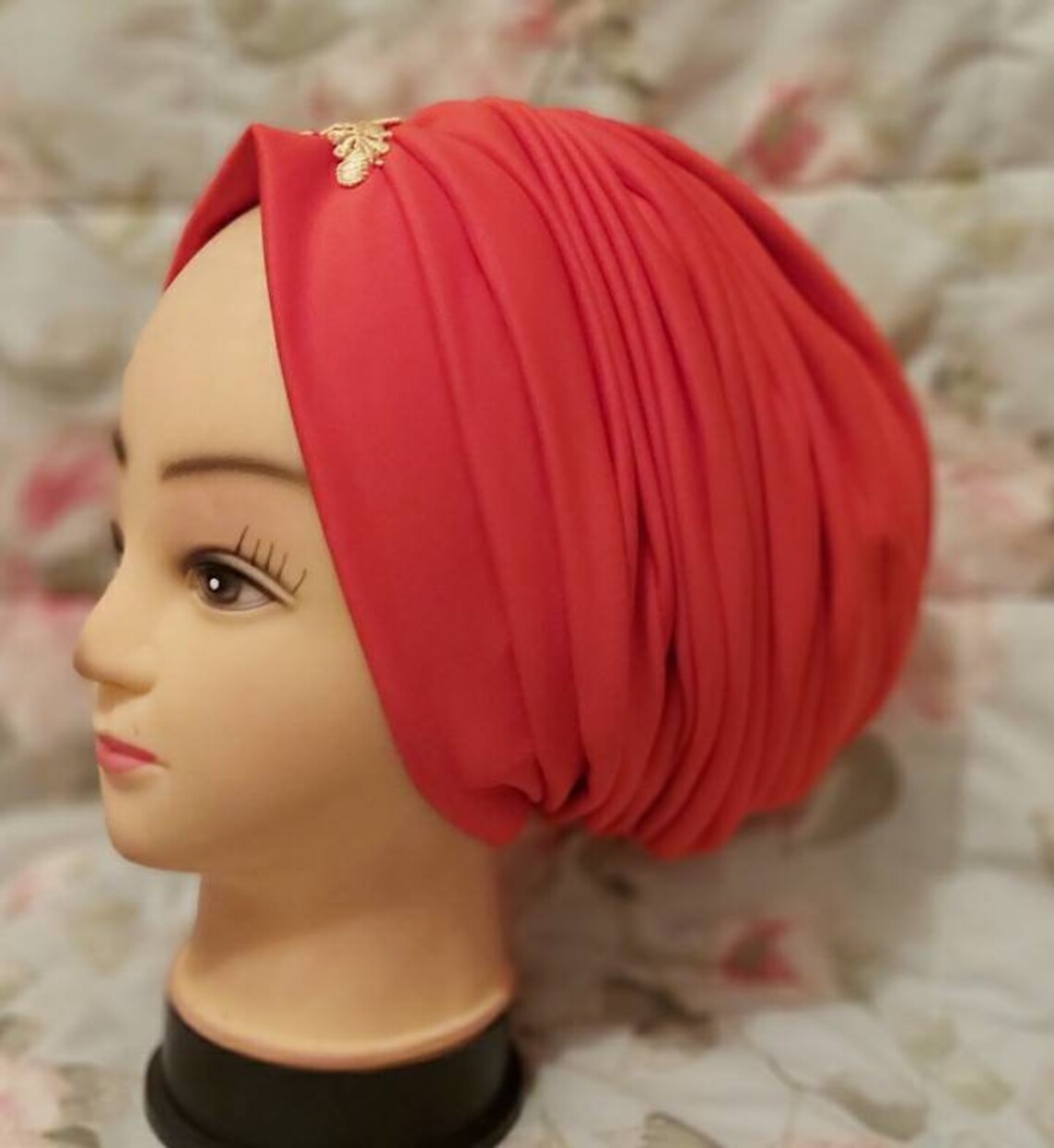 African Auto Gele, Turban Cap for Women, Instant Headwear, Alopecia Cap