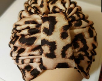 African Auto Gele Turban, Instant Headwear, Chemo Alopecia Cap