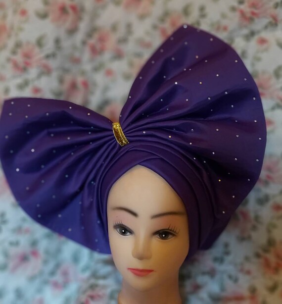 African Auto Gele Turban Cap for Women 