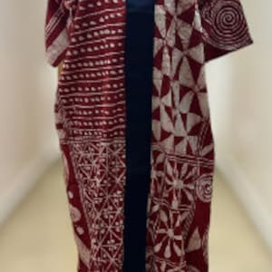 African Adire Boubou, Nigeria tie die boubou, Kampala Agbada, Party dress for women, Nigeria Batik