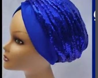 Turbante preatado: turbante de moda hecho a mano, gorro para quimioterapia y alopecia