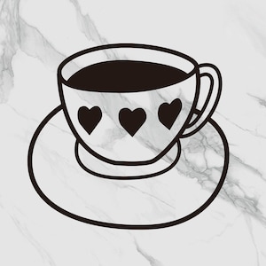 Coffee SVG, Coffee Cup Clipart, Silhouette cut files, Cricut SVG, Cameo, Dxf, Dwg, Png, Eps, Vector file