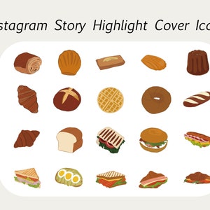 Bakery Instagram Highlight Cover Icons, Instagram Stories, Instagram Highlight, Instagram Cover, Story Highlight Covers, Highlight Icons