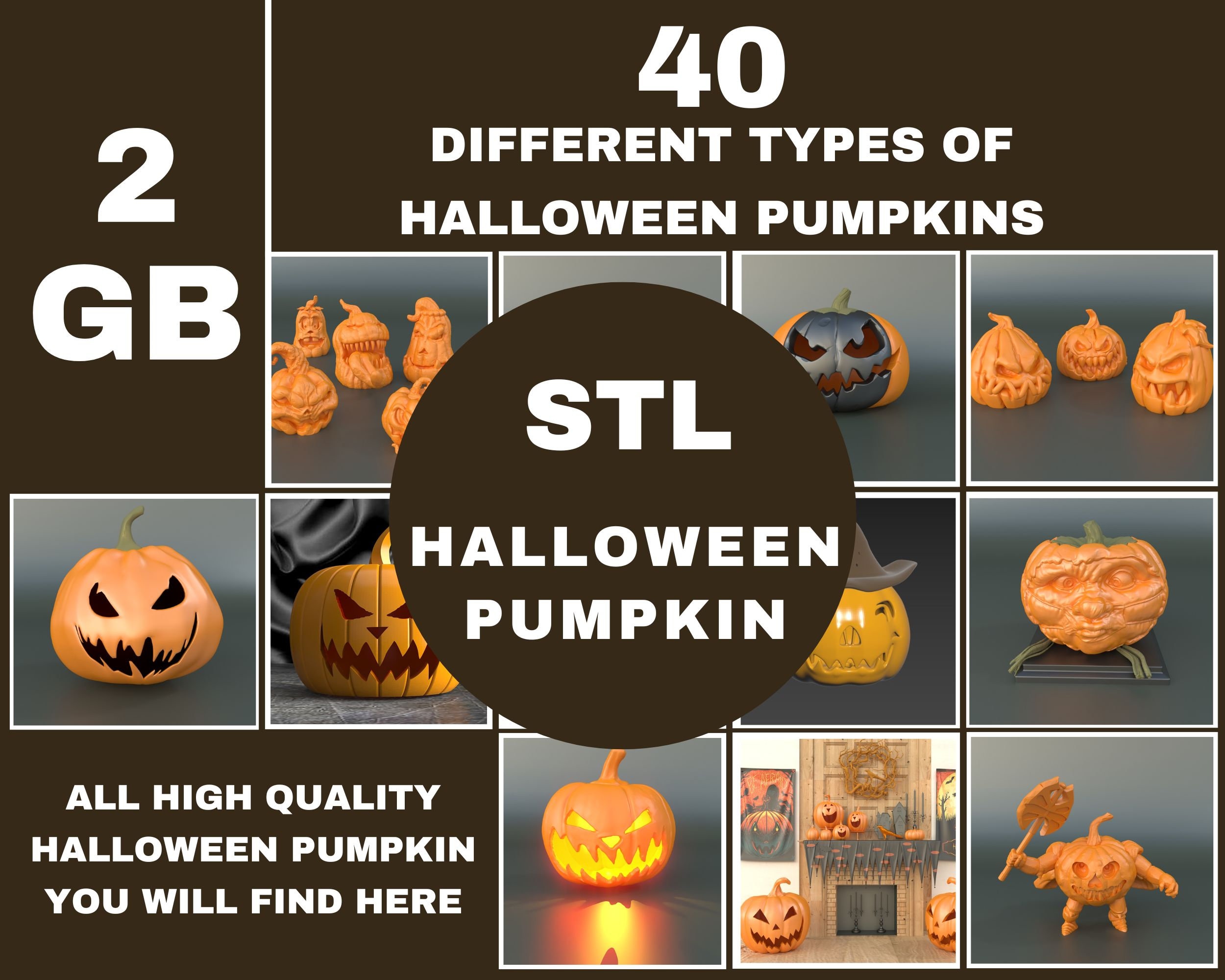 40 Different Types of Halloween Pumpkins for 3D Printing Halloween