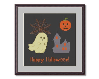 Halloween Cross Stitch Pattern, Holidays Cross stitch chart, PDF instant download