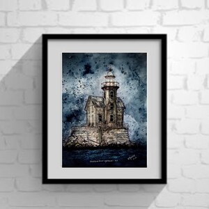 Lighthouse Original Painting Original Art Oil Texture Paste Abandoned  Lighthouses Painting Wall Art Impasto Art Ukrainian Shop 