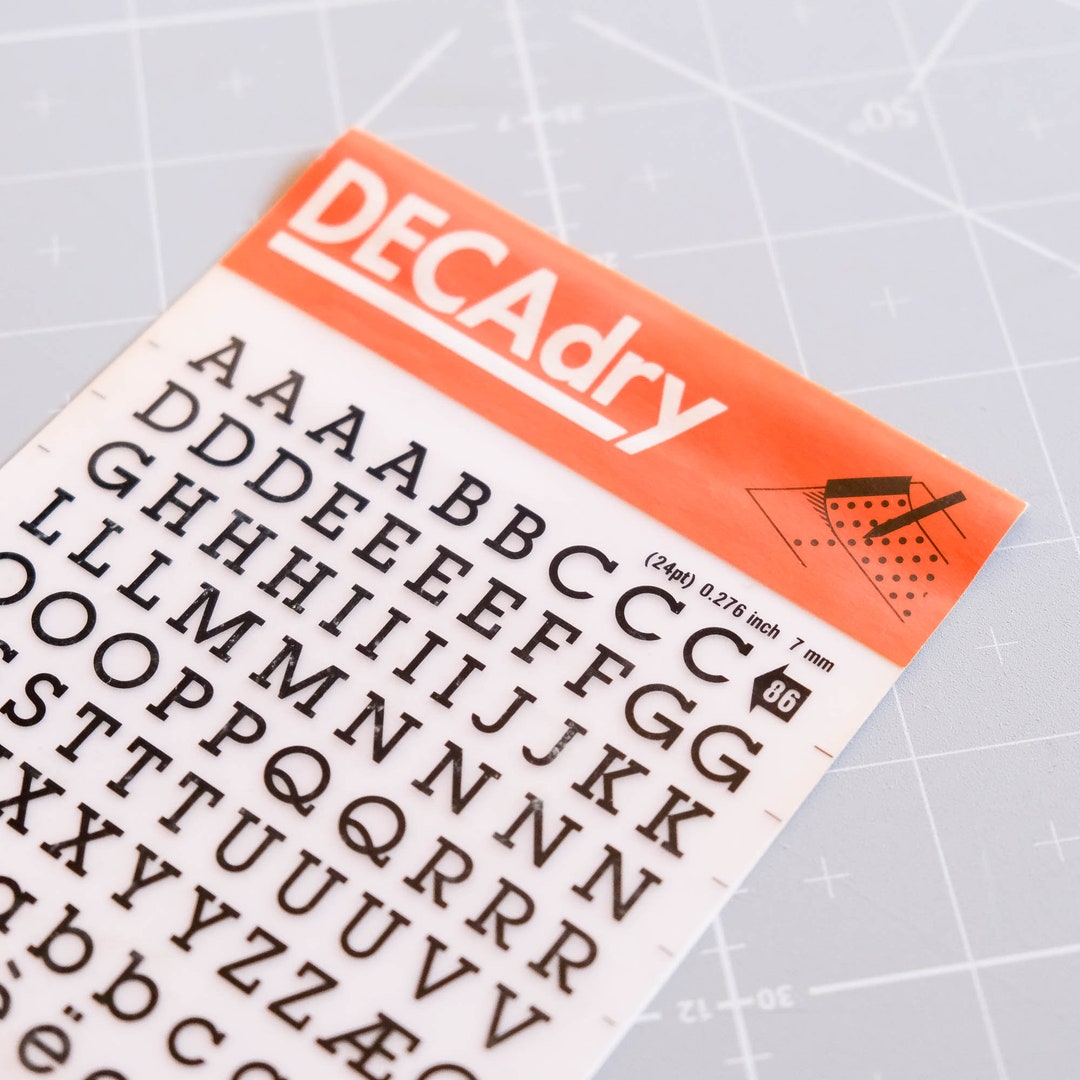Planche De Transfert DECADRY N°11 – Lettres 2,5 Mm – À L'unité – Neuve