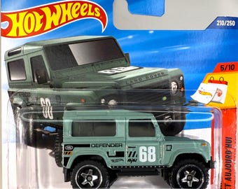 Hot-Wheels Elite 64 LandRover Defender 90 Pick-up - Grün-Cyan HHW12 Die-Cast Modell Hot-Wheels Elite 64 LandRover Defender 90 Pick-up - Grün-Cyan HHW12 Die-Cast Modell