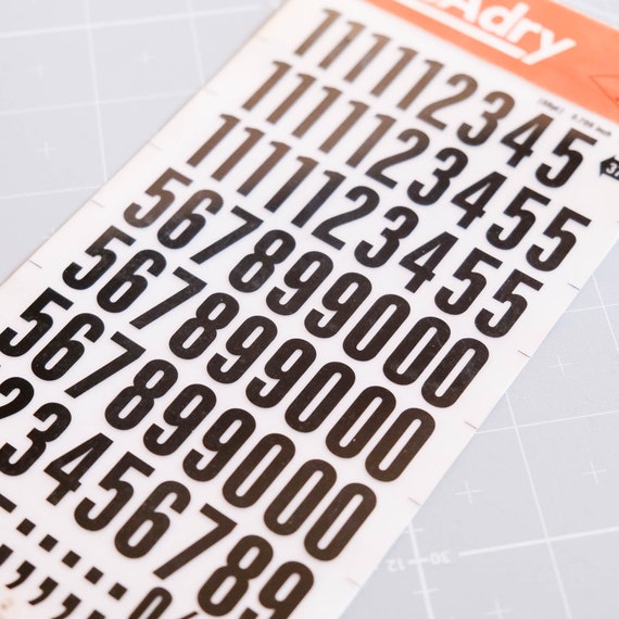 Autocollants Chiffres Noirs 6mm - Feuille De 256 Caractères - Pour Marquage Et Identification