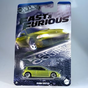 Hot Wheels Universal Fast Five Filme Hector’s Honda Civic EG Hatchback -  Fast & Furious: Racing Course Series (2025)
