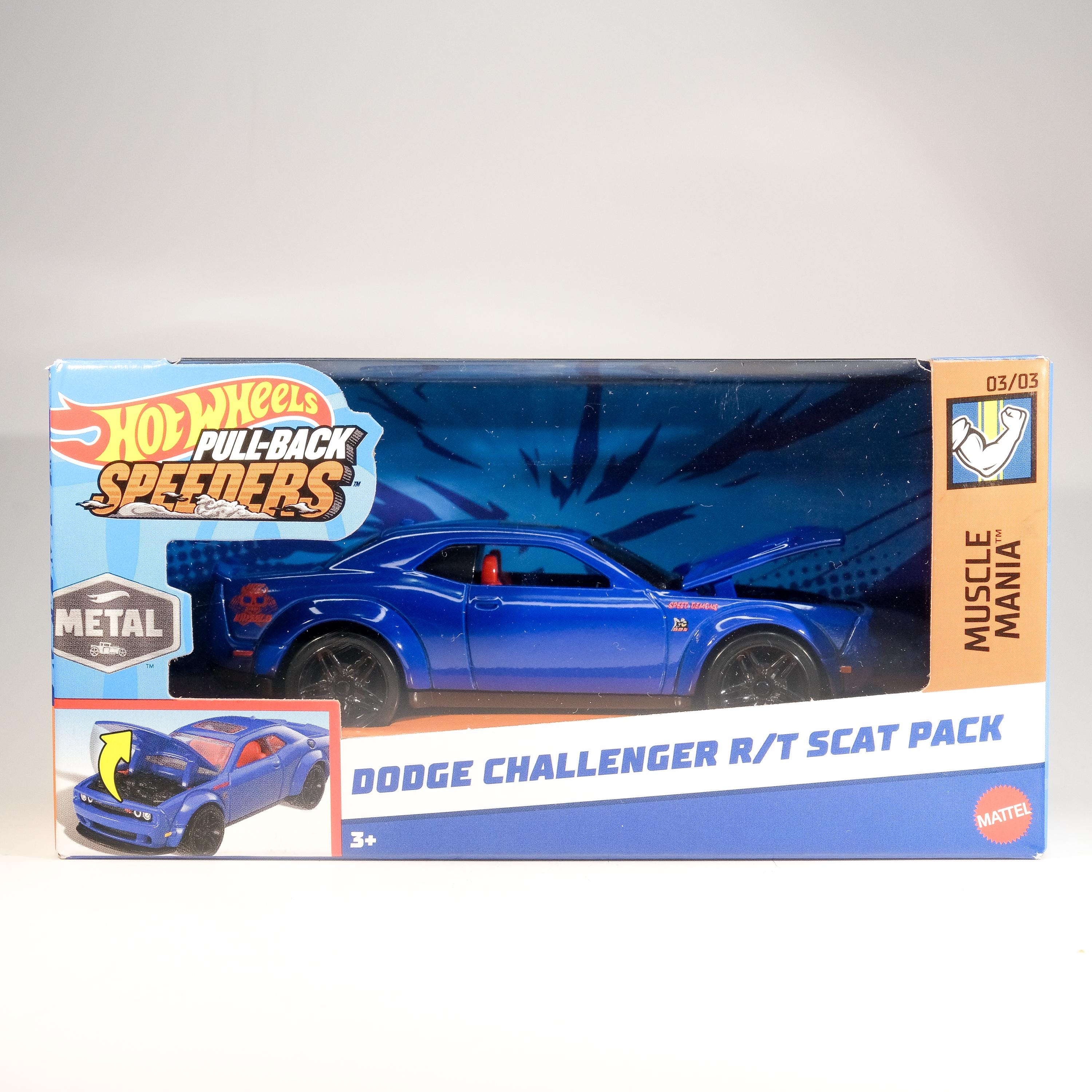 Hot Wheels Pull-back Speeders Dodge Challenger R/T SCAT Pack