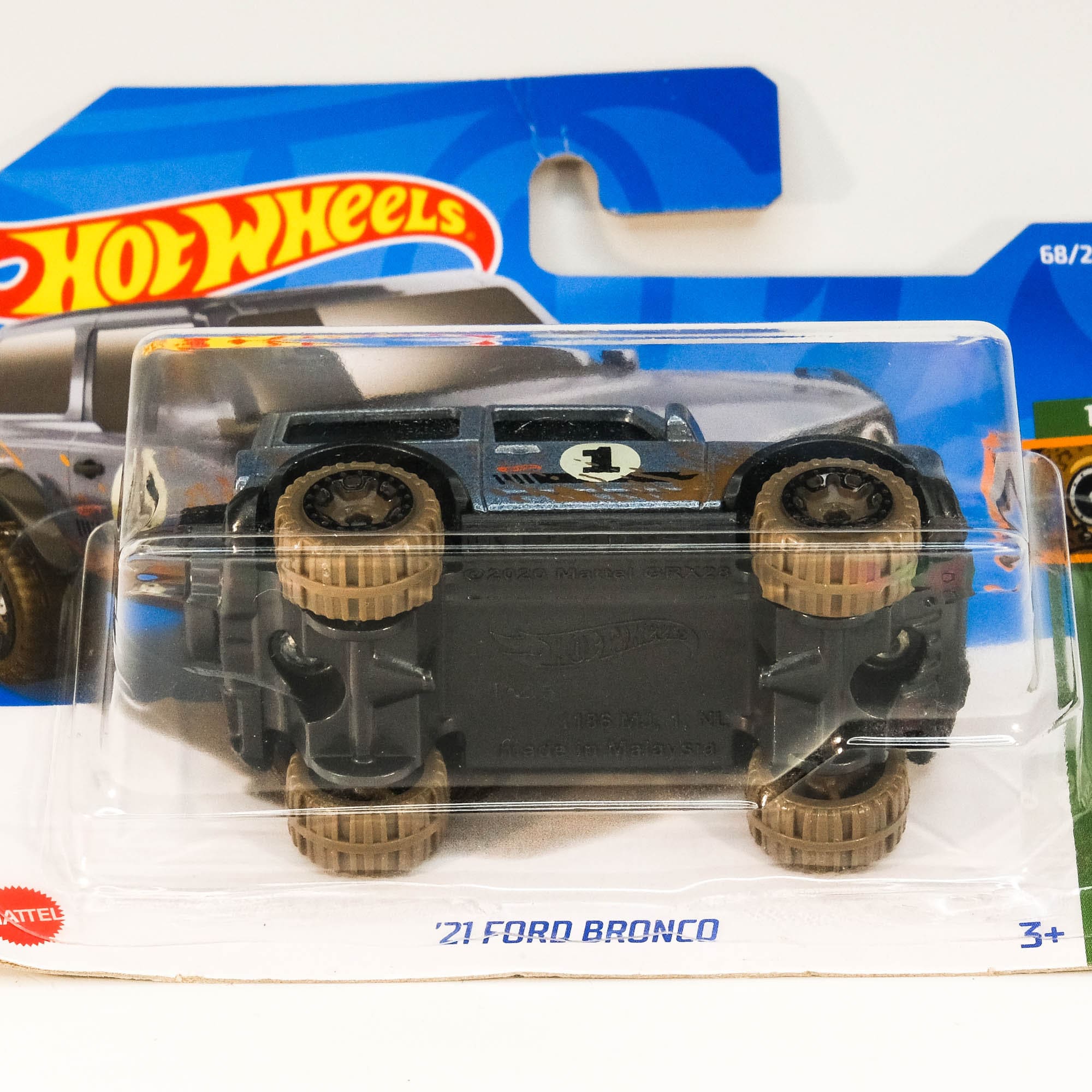 Hot Wheels ´21 Ford Bronco Mud Studs 1/5 – Modellauto, Rot, Short Card