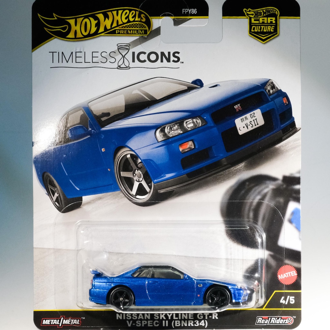 Hot Wheels Premium Nissan Skyline GT R V SPEC II BNR34 Car Culture hot-wheels-premium-nissan-skyline-gt-r-v-spec-ii-bnr34-car-culture