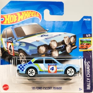 Hot Wheels Ford Escort RS1600 - 1970 Rally Champs Series, Retro Racing Glory in Miniature!