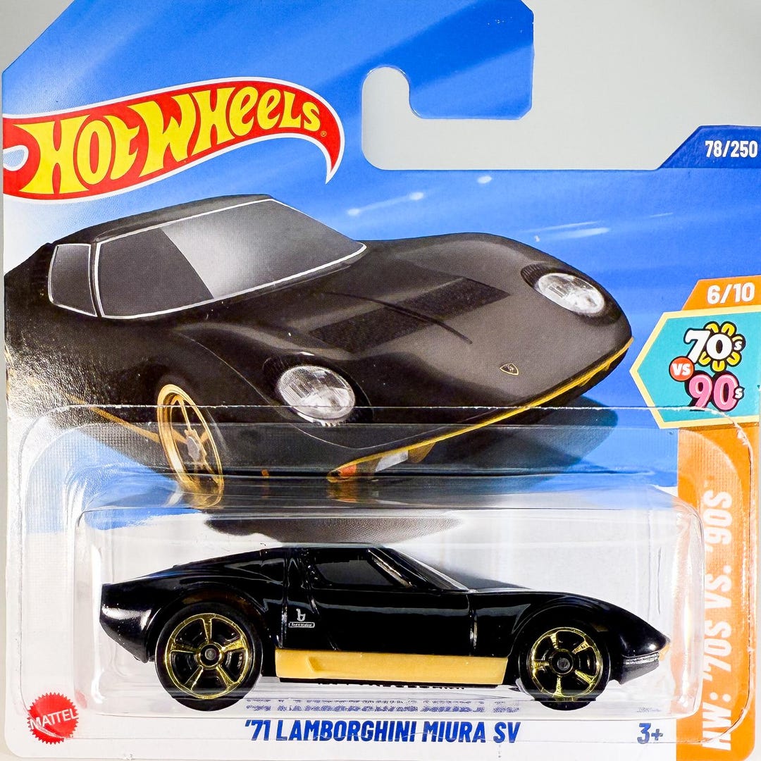Hot Wheels '71 Lamborghini Miura SV - HW: Anos 70 VS Anos 90 - Etsy
