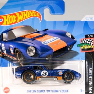 Hot Wheels Shelby Cobra “Daytona” Coupe (Gulf Edition) - HW Race Day
