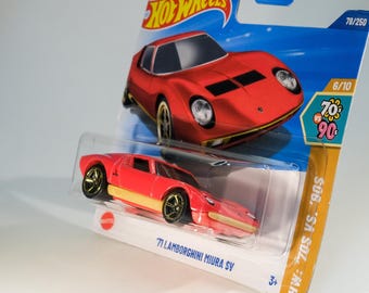 Hot Wheels '71 Lamborghini Miura SV - HW: Anos 70 VS Anos 90 - Etsy